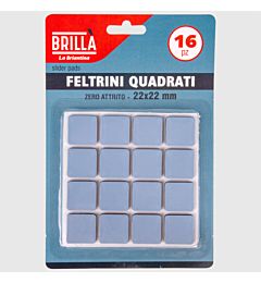 FELTRINI QUADRI ANTIATTRITO 22x22MM - 16PZBriantina