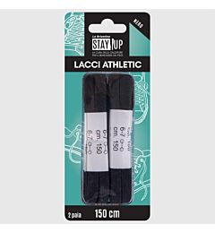 LACCI PIATTI 150 CM 2 PAIA NERIBriantina
