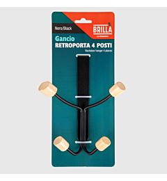 GANCIO RETROPORTA 4 POSTI - NEROBriantina