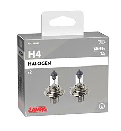 Lampada Alogena 12V - H4 - 60/55W - P43t - 2pz