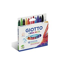 PASTELLO CERA GIOTTO SCATOLA 12 COLORI MAXI  2912Giotto