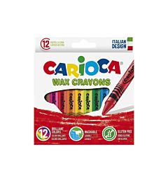 PASTELLO CERA CARIOCA  SCATOLA 12 COLORI  42365Carioca