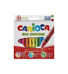 PASTELLO CERA CARIOCA  SCATOLA 24 COLORI  42366Carioca
