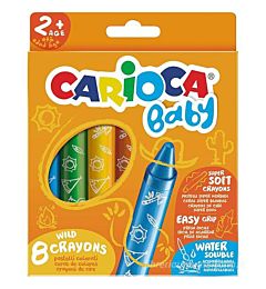 PASTELLI CERA CARIOCA BABY 2+ SCATOLA 8 COL. 42892Carioca
