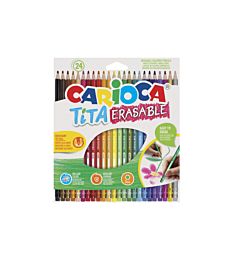 CARIOCA MATITE COLORATE TITA CANCELLABILI 24PZ