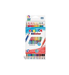 PASTELLO CARIOCA BICOLOR  SCATOLA 12 COLORI 42991Carioca