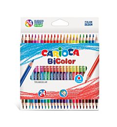 CARIOCA MATITE TRIANGOLARI BICOLOR 24PZ