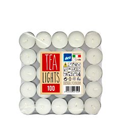 DEA TEA LIGHTS BIANCHI - 100PZ