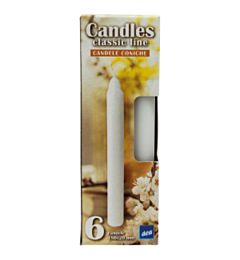 DEA CANDELE CLASSICHE BIANCHE - 6PZDea