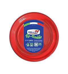 Dopla Piatti Piani Ø22cm Rosso - 25pz