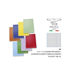 QUADERNO  MAXI MONOCROMO 38FF/SH 100 GR A4 4MPigna