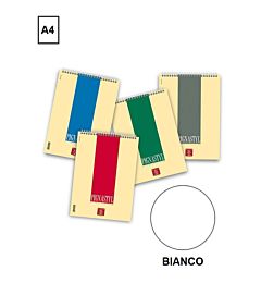 PIGNASTYLE BLOCCO SPIRALATO A4 - BIANCO
