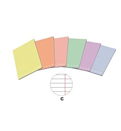 QUADERNO A4 MONOCROMO PASTEL 80g/m²- RIGHE CPigna