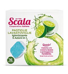 Scala Pastiglie Lavastoviglie Limone 5in1 - 16 TabScala
