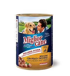 Migliorcane - Bocconi con Pollo & Tacchino - 405g