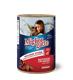 Migliorgatto - Bocconcini con Manzo - 405g