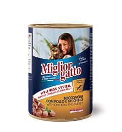 Migliorgatto - Bocconcini con Pollo e Tacchino - 405g