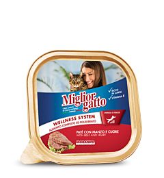 Migliorgatto - Patè con Manzo e Cuore - 100g