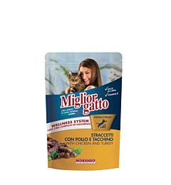 Migliorgatto - Straccetti con Pollo e Tacchino - 100g