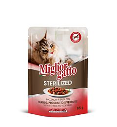 Migliorgatto Sterilized - Manzo Prosciutto e Verdure - 85g