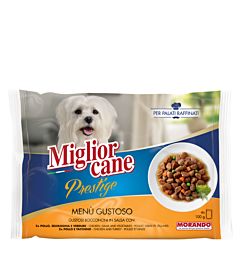 Migliorcane Prestige - Menù Gustoso - 4x100gMorando