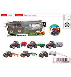 MEZZI AGRICOLI TRATTORE CON RIMORCHIOToys Garden