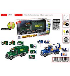 METROPOLI PUMP TRUCK ECOLOGICO & BETONIERAToys Garden