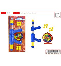 CANNONE PUMP FUCILE SPARA PALLINE + BERSAGLIO