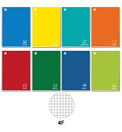 QUADERNO A4 COLORFACE 100 g/m²- QUADRETTI 4F