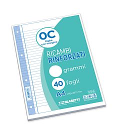 RICAMBI RINFORZATO A4 100g/m²- RIGHE C - 40PZ