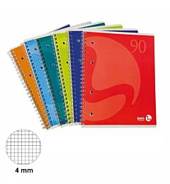 BM QUADERNO SPIRALATO A5 FORATO QUADRETTI 4MMBm Be More