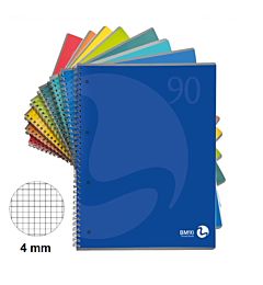 BM QUADERNO SPIRALATO A4 FORATO QUADRETTI 4MM