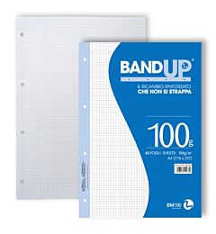 BM RICAMBI RINFORZATI A4 100g/m²- QUADRETTI 4MM 40PZ