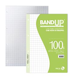 BM RICAMBI RINFORZATI A4 100g/m²- QUADRETTI 1CM 40PZ