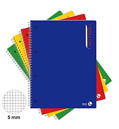 BM QUADERNO SPIRALATO A4 FORATI 140FG QUADRETTI 5MM