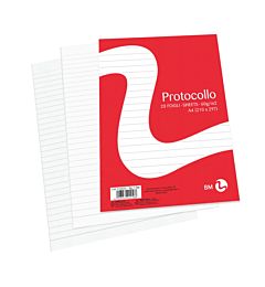 BM FOGLI PROTOCOLLO 80 g/m² RIGHE 1R 20 FOGLI