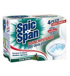 Spic&Span Deo Tavoletta WC Disincrostante Fresh Forest -  4pz
