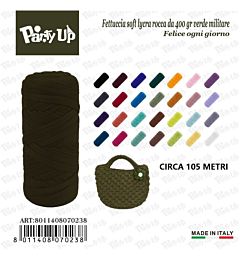 Fettuccia Soft Lycra 400g - Verde MilitareParty Up