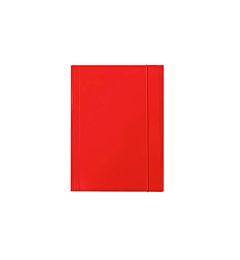 CARTELLA 3 LEMBI CON ELASTICO A4 - ROSSO