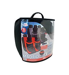 Madrid - Coprisedile Set Completo - Nero/Ross