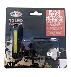 FANALE POST ANT BICI 10 LED RIC.USBOto Top Italy