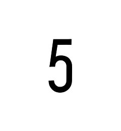 ADESIVO NUMERO - 5Oto Top