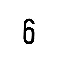 ADESIVO NUMERO - 6Oto Top