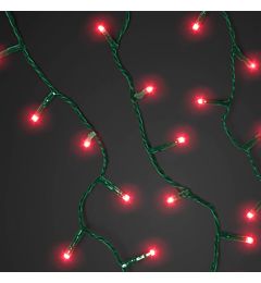 Catena Verde 96 LED Rosso - Esterno 3,84m