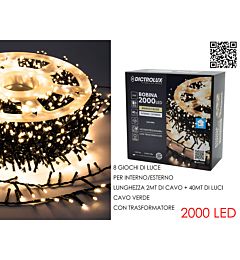 Catena Verde 2000 Led Bianco Caldo - Esterno 40mDictrolux