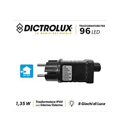 Trasformatore 1,35W per 96 LED - 8 Giochi di LuceDictrolux