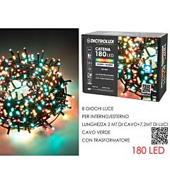 Catena Verde 180 LED New Multicolor - Esterno 7,2m