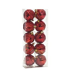 Set 10 Palline di Natale Ø6cm - RossoVestiamo Casa