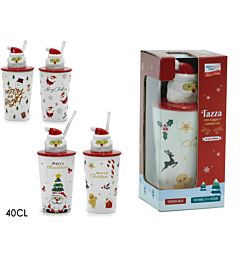 Tazza Natalizia Americana 400ml + CannucciaVestiamo Casa