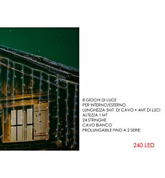 Tenda 240 LED Multicolor - 400x100cm